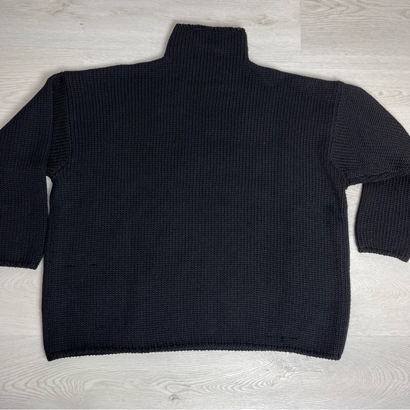 Vintage DOLCE & GABBANA Heavy Wool Knit Oversized pullover Funnel Neck Sweater - Picture 3 of 10